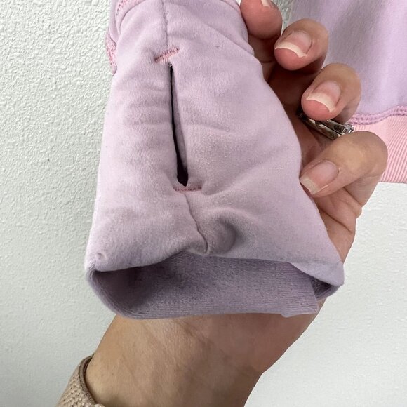 Lululemon Light Pink Coral Hooded Quarter Zip Running Pullover Athletic Womens 8 - Picture 4 of 11